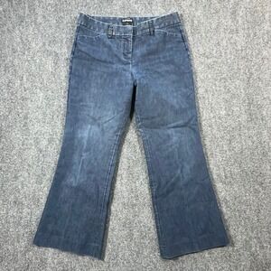 Express Editor Flare Pants Mid Rise Dark Wash Denim Jeans Women's Size 25